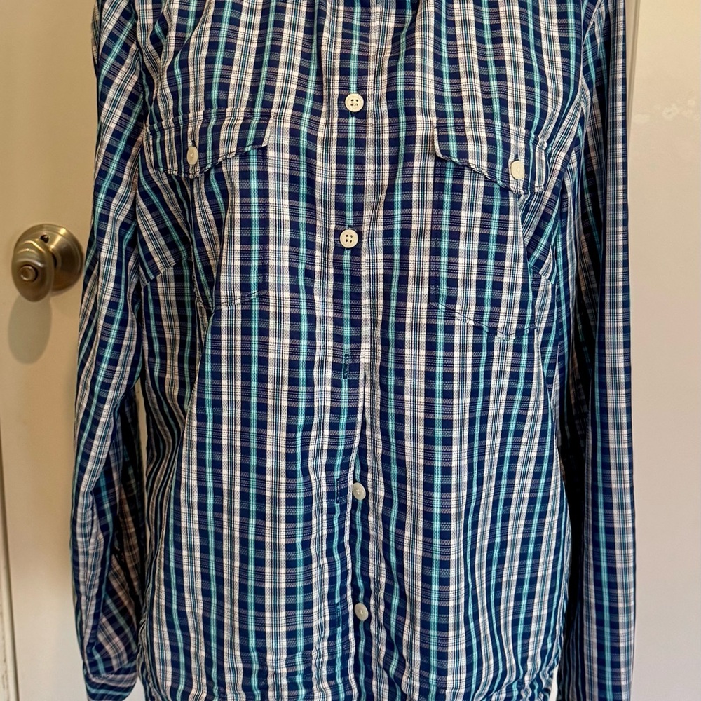 Eddie Bauer Blue Plaid Women’s Shirt